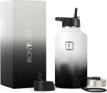 Insulated 1.9L Stainless Steel Water Bottle with Straw
