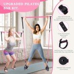 Pilates Bar Kit with Resistance Bands for Home Workouts