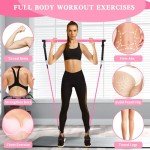 Pilates Bar Kit with Resistance Bands for Home Workouts