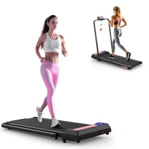 NAYSAYE 2-in-1 Folding Treadmill with Remote