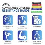 ZAFHAM 5-Piece Latex Resistance Bands Set