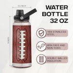 32oz Insulated Stainless Steel Sports Water Bottle