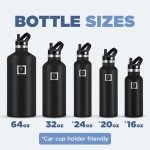 Insulated 710ml Water Bottle with Straw Lid