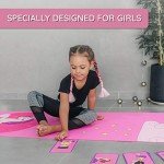 Unicorn Kids Yoga Mat Set with Cards & Bag