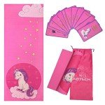 Unicorn Kids Yoga Mat Set with Cards & Bag