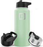 32 Oz Iron Flask Sports Water Bottle with 3 Lids