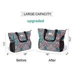 Bohemian Teal Yoga Mat Carrier Tote Bag