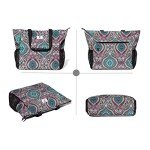Bohemian Teal Yoga Mat Carrier Tote Bag