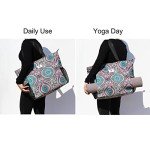 Bohemian Teal Yoga Mat Carrier Tote Bag