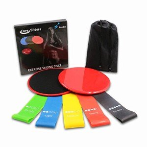 Dual-Sided Strength Sliders and Resistance Bands Set