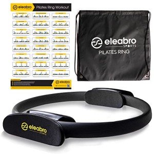 Pilates Ring with Workout Poster - Black