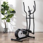 HOMCOM Elliptical Cross Trainer with Heart Rate Monitor