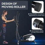 HOMCOM Elliptical Cross Trainer with Heart Rate Monitor