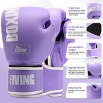 Women's Pro Style Boxing Gloves - 12oz Purple