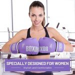 Women's Pro Style Boxing Gloves - 12oz Purple