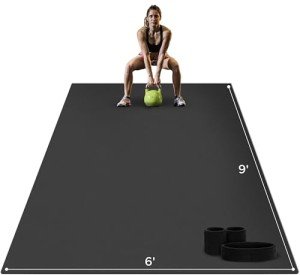 Extra Thick 9' x 6' Workout Mat for Home Gym