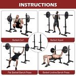 Adjustable Squat Rack and Bench Press Stand
