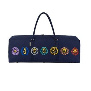 Mandala Cotton Yoga Mat Bag - Navy Blue