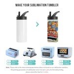 8 Pack White Stainless Steel Kids Water Bottles