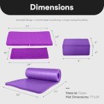7-Piece Home Gym Yoga Set with Thick Mat