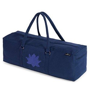 Navy Blue Yoga Kit Bag with Storage Pockets