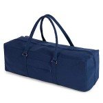 Navy Blue Yoga Kit Bag with Storage Pockets