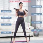 Pilates Bar Kit with Resistance Bands for Home Workouts