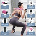 Pilates Bar Kit with Resistance Bands for Home Workouts
