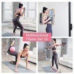 Pilates Bar Kit with Resistance Bands for Home Workouts