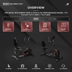 JLL RE200 Recumbent Exercise Bike with 8 Resistance Levels