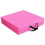 BalanceFrom 1.5" Thick Folding Exercise Mat – Pink