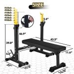 CANPA Adjustable Weight Bench with Barbell Rack