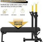 CANPA Adjustable Weight Bench with Barbell Rack