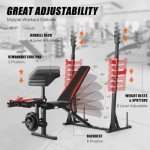 Aceshin Adjustable Weight Bench for Home Workouts