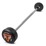 40lb Rubber Coated Fixed Weight Barbell