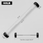 40lb Rubber Coated Fixed Weight Barbell