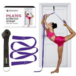 Pilates Stretching Strap with Door Anchor for Flexibility
