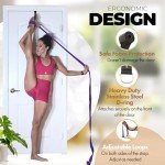 Pilates Stretching Strap with Door Anchor for Flexibility