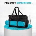 Large Yoga Mat Bag with Shoe Compartment & Pockets