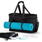 Large Yoga Mat Bag with Shoe Compartment & Pockets