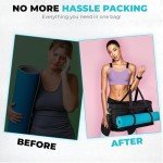 Large Yoga Mat Bag with Shoe Compartment & Pockets
