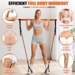 Pilates Bar Kit with Resistance Bands for All Workouts