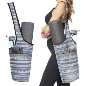 Spacious Yoga Mat Bag with Zipper Pocket