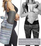 Spacious Yoga Mat Bag with Zipper Pocket