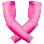 Pink Sports Compression Arm Sleeves for Youth & Adults