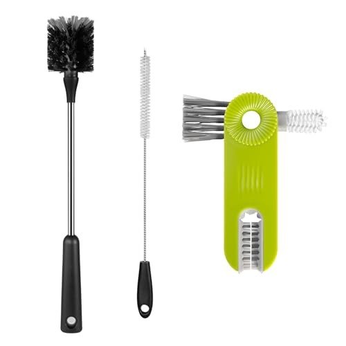 3-Pack Stainless Steel Bottle Cleaning Brush Set