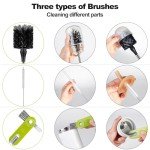 3-Pack Stainless Steel Bottle Cleaning Brush Set