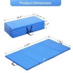 Foldable 3'x6' Gymnastics Exercise Mat for Home