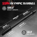 55" Olympic Barbell for Home Gym Workouts