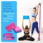 Yoga Blocks Set with Stretch Band & Guide